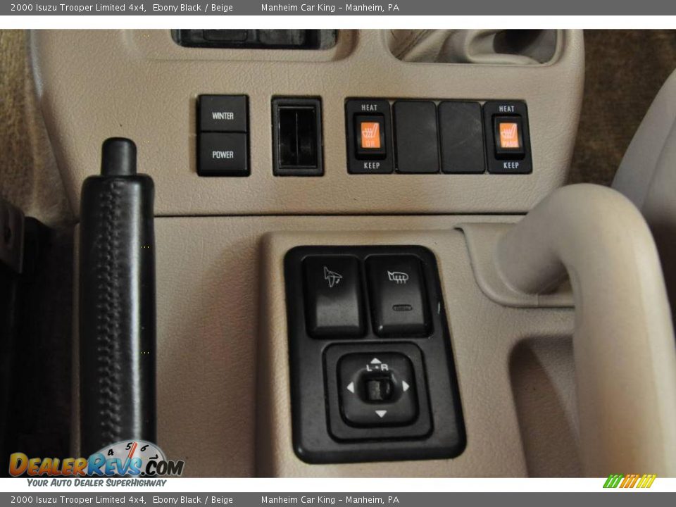 2000 Isuzu Trooper Limited 4x4 Ebony Black / Beige Photo #9
