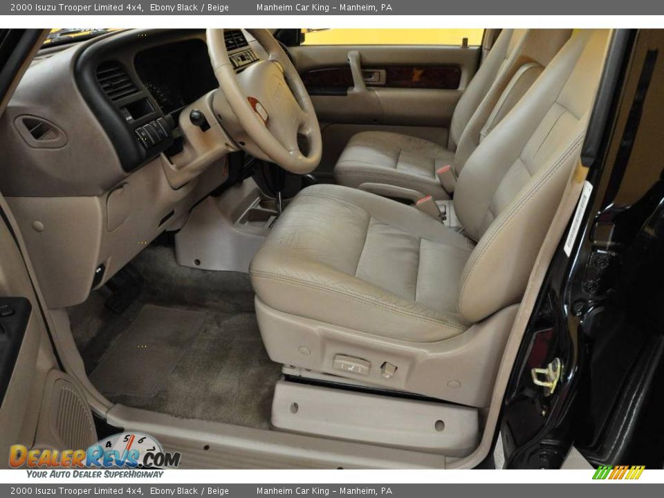 2000 Isuzu Trooper Limited 4x4 Ebony Black / Beige Photo #14