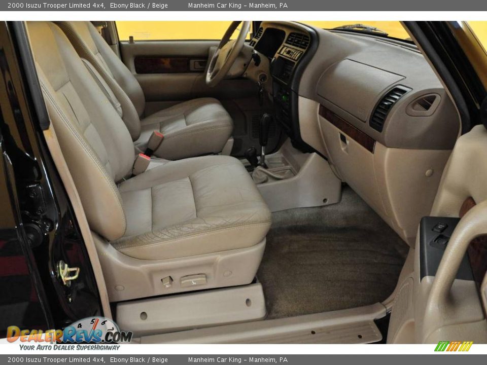 2000 Isuzu Trooper Limited 4x4 Ebony Black / Beige Photo #18