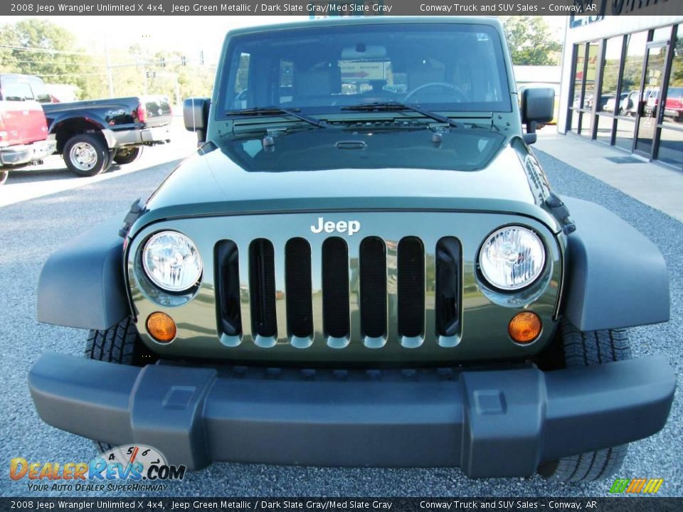 2008 Jeep Wrangler Unlimited X 4x4 Jeep Green Metallic / Dark Slate Gray/Med Slate Gray Photo #6