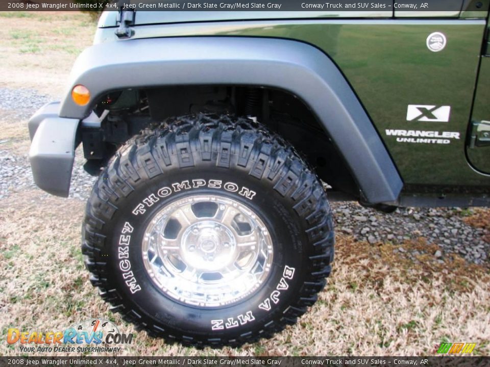 2008 Jeep Wrangler Unlimited X 4x4 Jeep Green Metallic / Dark Slate Gray/Med Slate Gray Photo #7