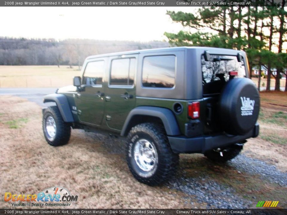 2008 Jeep Wrangler Unlimited X 4x4 Jeep Green Metallic / Dark Slate Gray/Med Slate Gray Photo #8