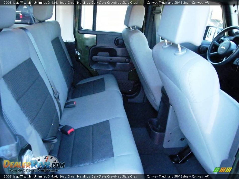 2008 Jeep Wrangler Unlimited X 4x4 Jeep Green Metallic / Dark Slate Gray/Med Slate Gray Photo #12