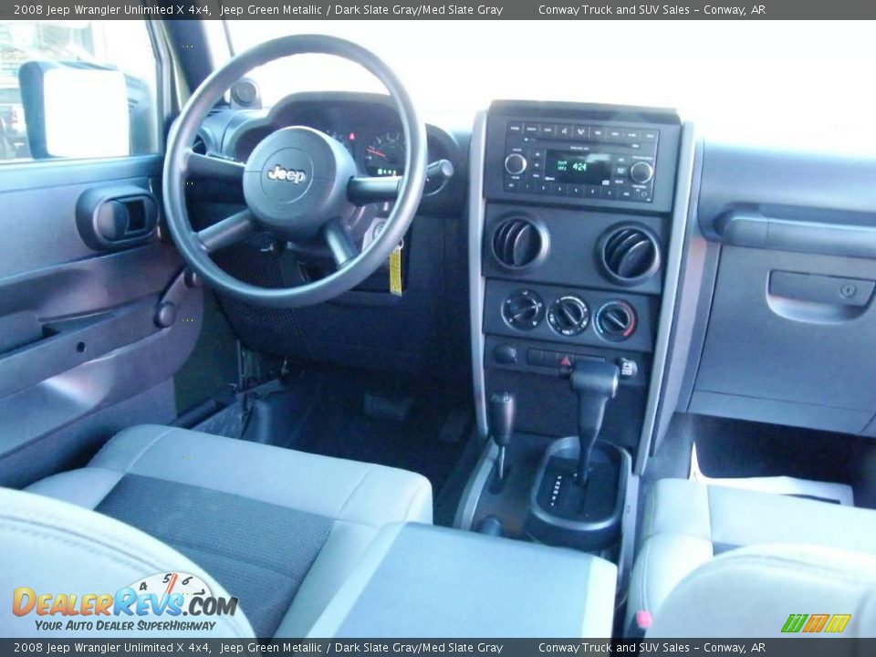 2008 Jeep Wrangler Unlimited X 4x4 Jeep Green Metallic / Dark Slate Gray/Med Slate Gray Photo #13