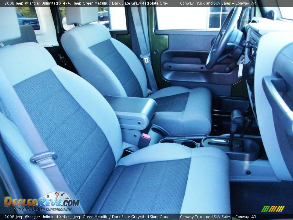 2008 Jeep Wrangler Unlimited X 4x4 Jeep Green Metallic / Dark Slate Gray/Med Slate Gray Photo #16