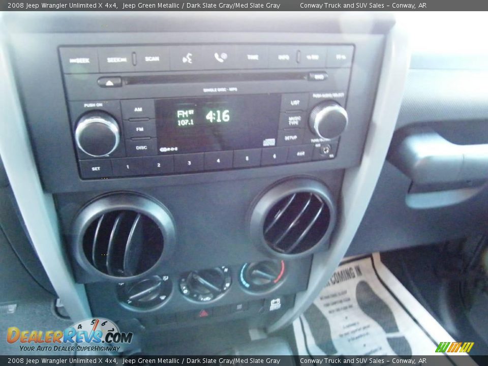 2008 Jeep Wrangler Unlimited X 4x4 Jeep Green Metallic / Dark Slate Gray/Med Slate Gray Photo #17