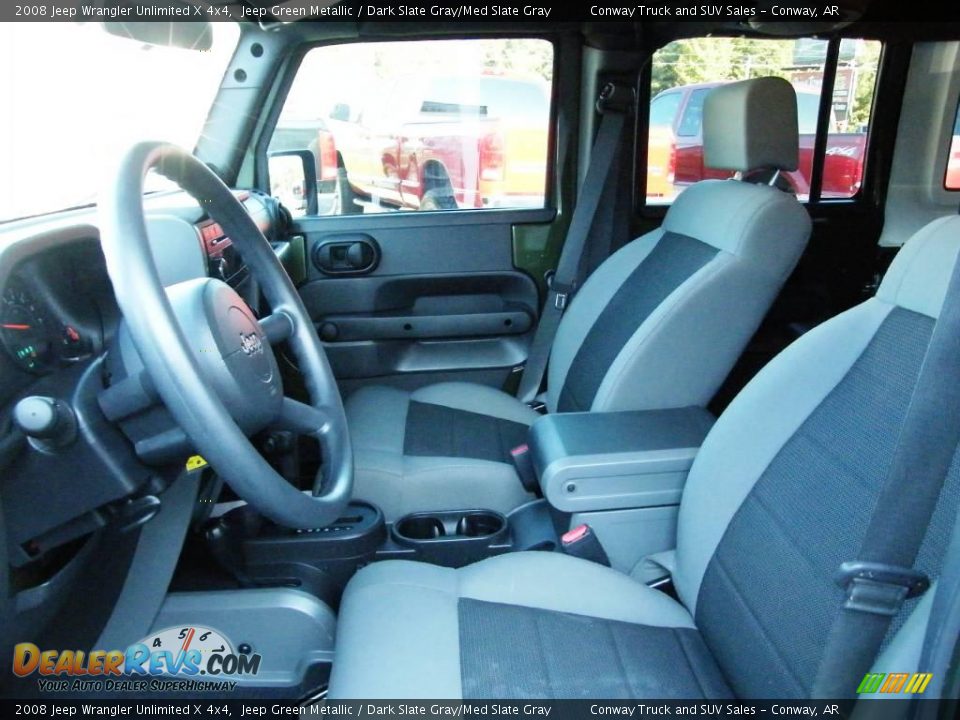 2008 Jeep Wrangler Unlimited X 4x4 Jeep Green Metallic / Dark Slate Gray/Med Slate Gray Photo #18
