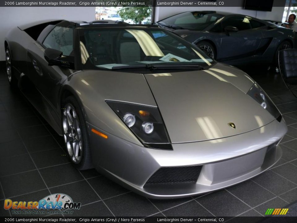 2006 Lamborghini Murcielago Roadster Grigio Antares (Grey) / Nero Perseus Photo #3