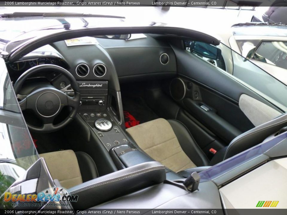 2006 Lamborghini Murcielago Roadster Grigio Antares (Grey) / Nero Perseus Photo #5