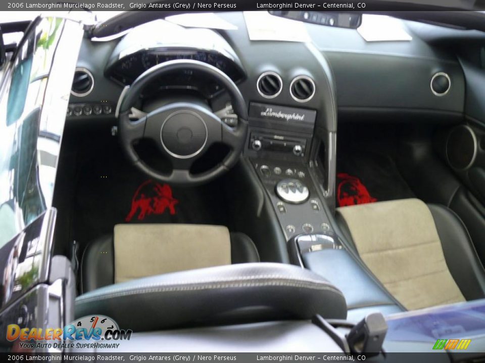 2006 Lamborghini Murcielago Roadster Grigio Antares (Grey) / Nero Perseus Photo #6