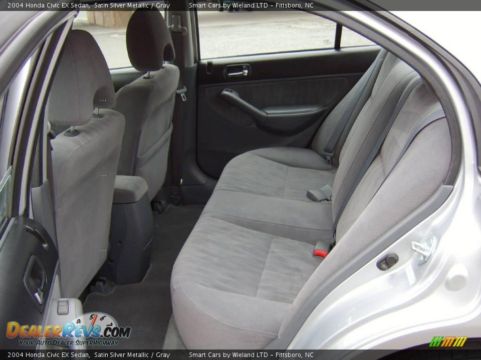 2004 Honda Civic EX Sedan Satin Silver Metallic / Gray Photo #13