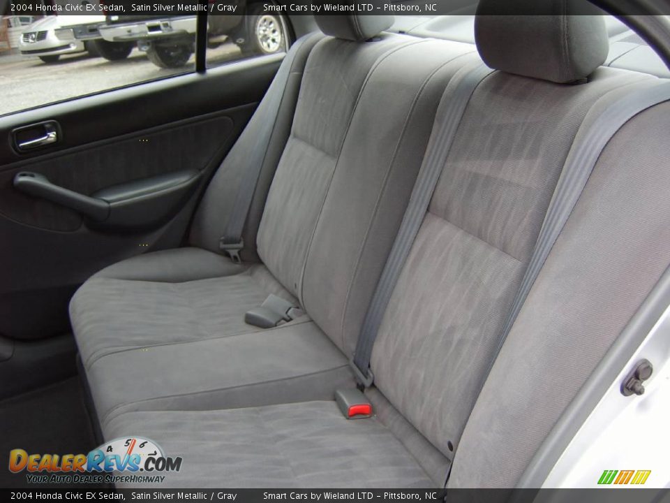 2004 Honda Civic EX Sedan Satin Silver Metallic / Gray Photo #14