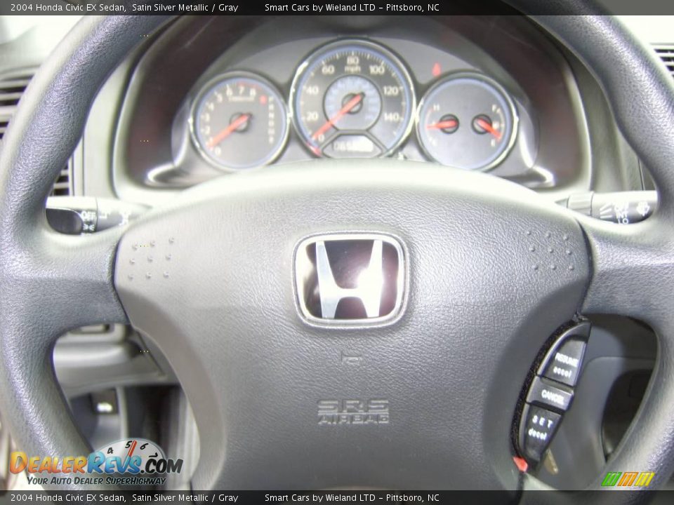 2004 Honda Civic EX Sedan Satin Silver Metallic / Gray Photo #21