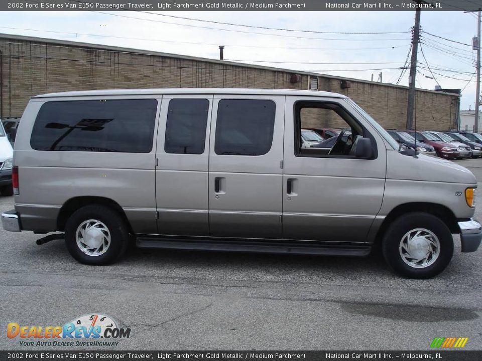 2002 Ford E Series Van E150 Passenger Traveler Light Parchment Gold Metallic / Medium Parchment Photo #5