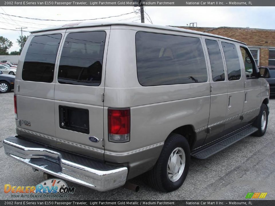 2002 Ford E Series Van E150 Passenger Traveler Light Parchment Gold Metallic / Medium Parchment Photo #6