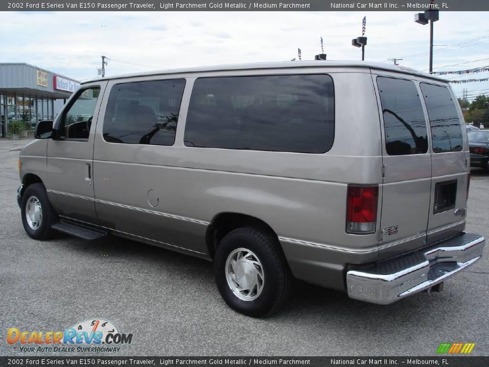 2002 Ford E Series Van E150 Passenger Traveler Light Parchment Gold Metallic / Medium Parchment Photo #8