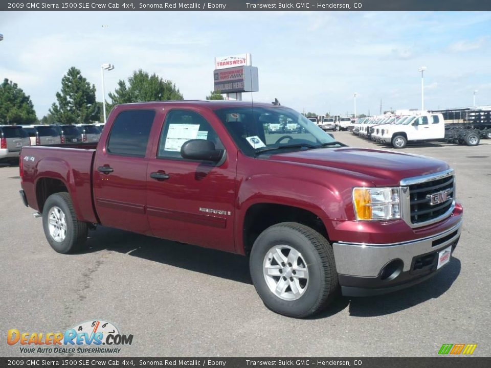 2009 GMC Sierra 1500 SLE Crew Cab 4x4 Sonoma Red Metallic / Ebony Photo #1