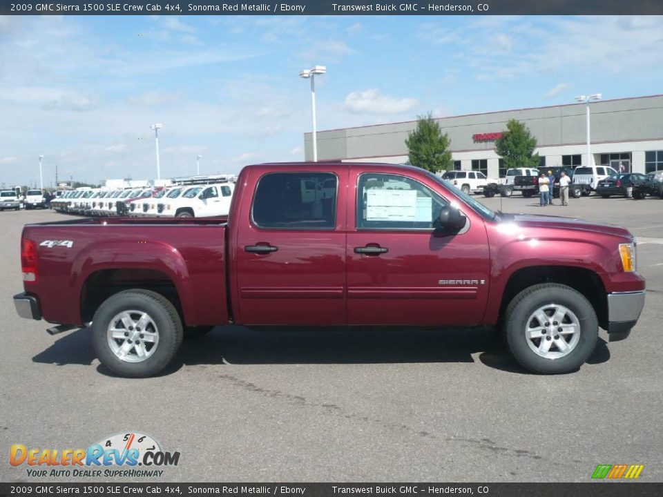 2009 GMC Sierra 1500 SLE Crew Cab 4x4 Sonoma Red Metallic / Ebony Photo #3