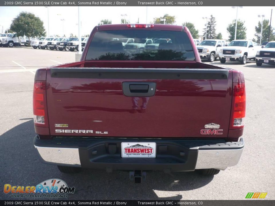 2009 GMC Sierra 1500 SLE Crew Cab 4x4 Sonoma Red Metallic / Ebony Photo #4