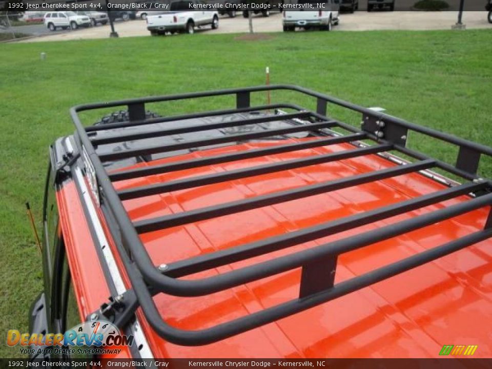 1992 Jeep Cherokee Sport 4x4 Orange/Black / Gray Photo #9