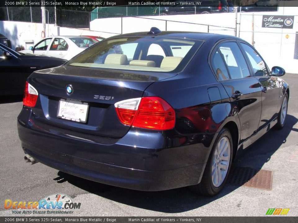 2006 BMW 3 Series 325i Sedan Monaco Blue Metallic / Beige Photo #5