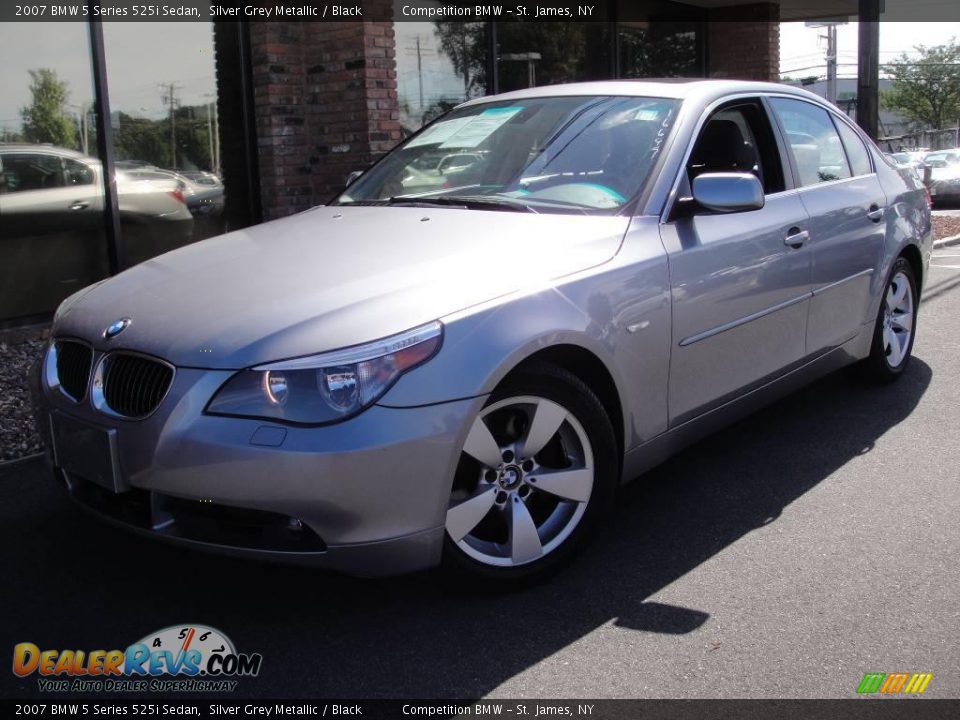 2007 BMW 5 Series 525i Sedan Silver Grey Metallic / Black Photo #1