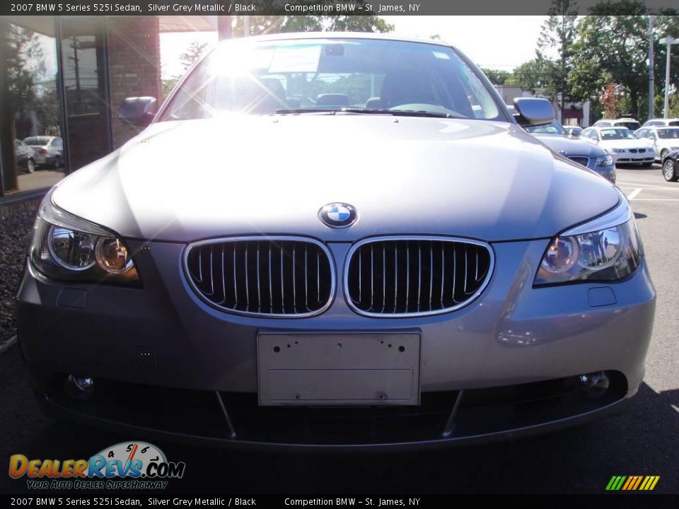 2007 BMW 5 Series 525i Sedan Silver Grey Metallic / Black Photo #2