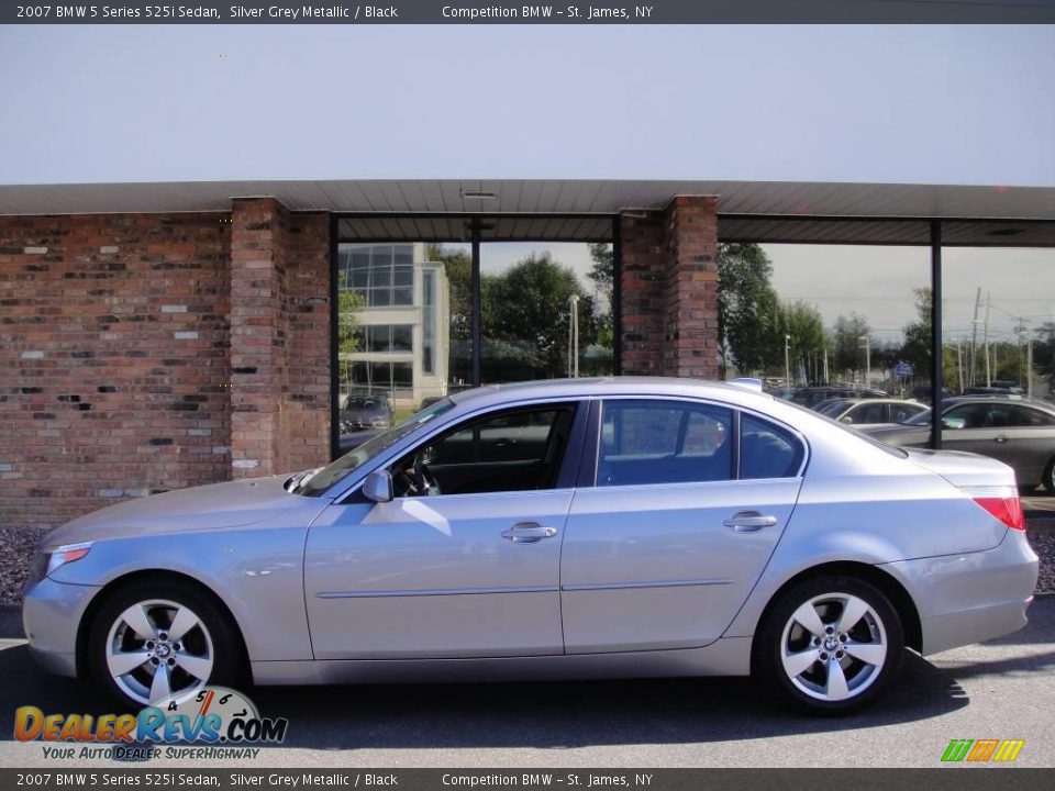2007 BMW 5 Series 525i Sedan Silver Grey Metallic / Black Photo #3