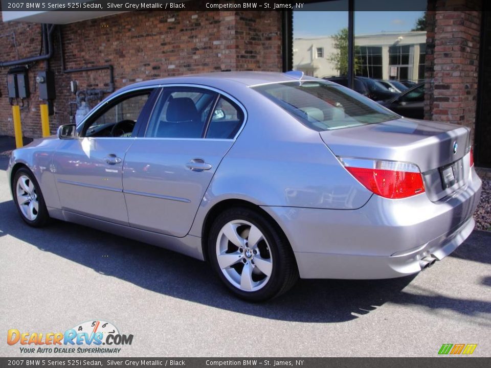 2007 BMW 5 Series 525i Sedan Silver Grey Metallic / Black Photo #4