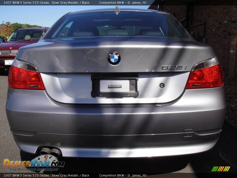 2007 BMW 5 Series 525i Sedan Silver Grey Metallic / Black Photo #5