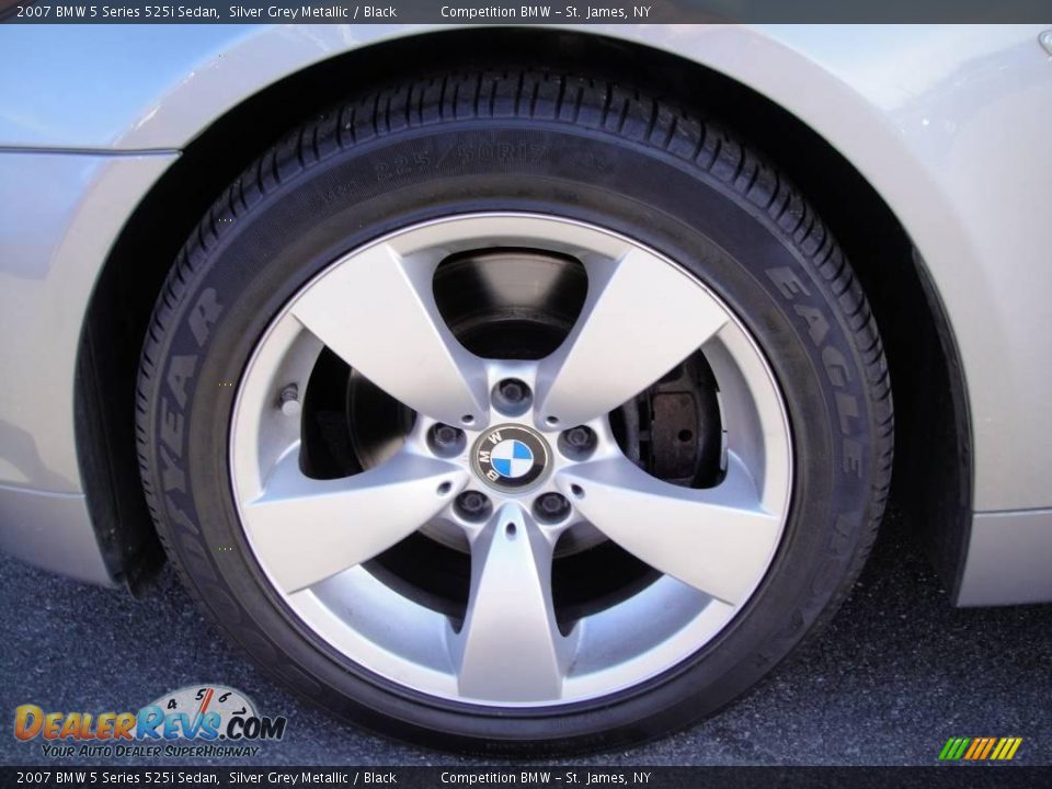 2007 BMW 5 Series 525i Sedan Silver Grey Metallic / Black Photo #7