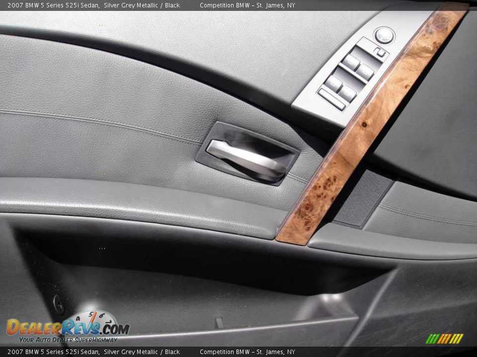 2007 BMW 5 Series 525i Sedan Silver Grey Metallic / Black Photo #8