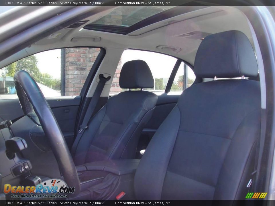 2007 BMW 5 Series 525i Sedan Silver Grey Metallic / Black Photo #9