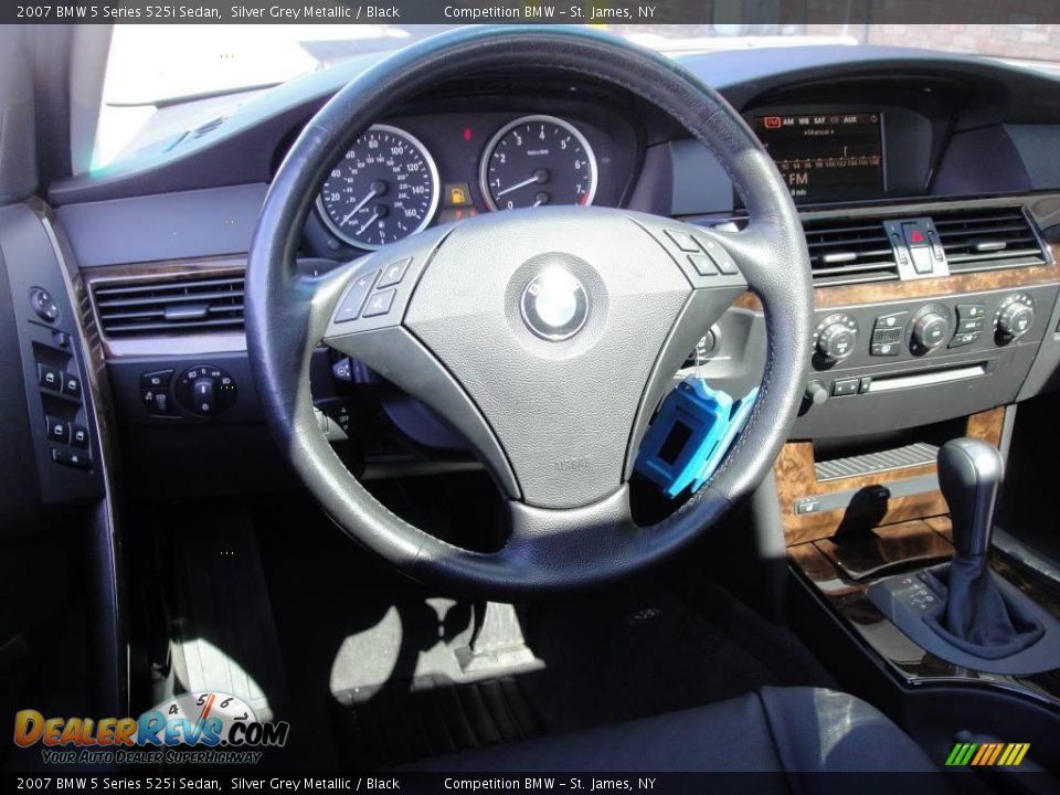 2007 BMW 5 Series 525i Sedan Silver Grey Metallic / Black Photo #11