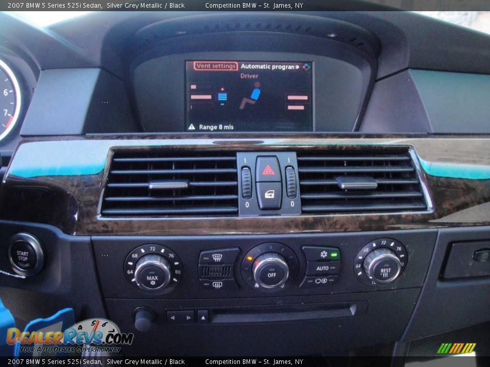 2007 BMW 5 Series 525i Sedan Silver Grey Metallic / Black Photo #13