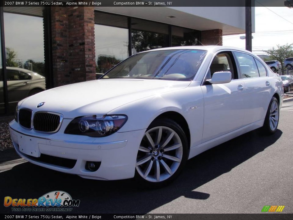 2007 BMW 7 Series 750Li Sedan Alpine White / Beige Photo #1