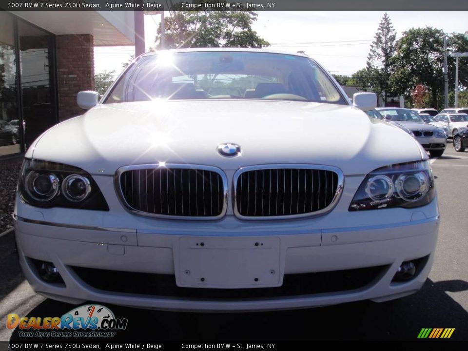 2007 BMW 7 Series 750Li Sedan Alpine White / Beige Photo #2