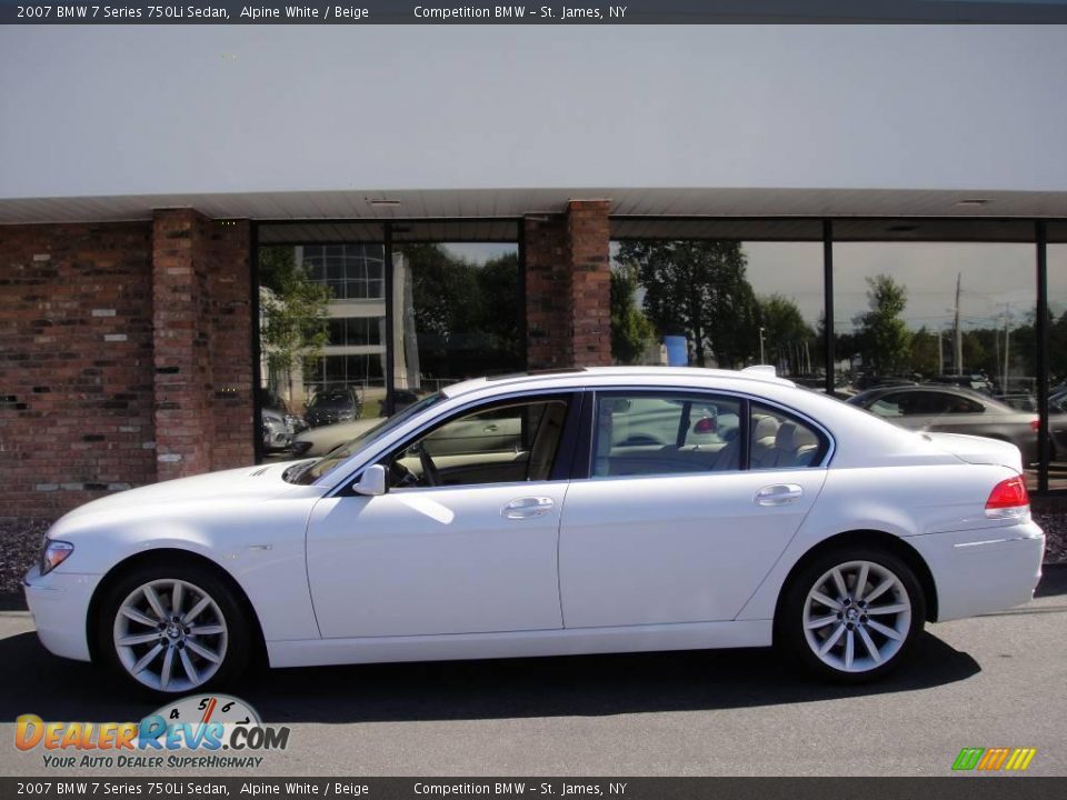 2007 BMW 7 Series 750Li Sedan Alpine White / Beige Photo #3