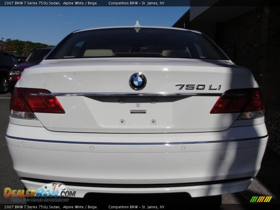 2007 BMW 7 Series 750Li Sedan Alpine White / Beige Photo #5
