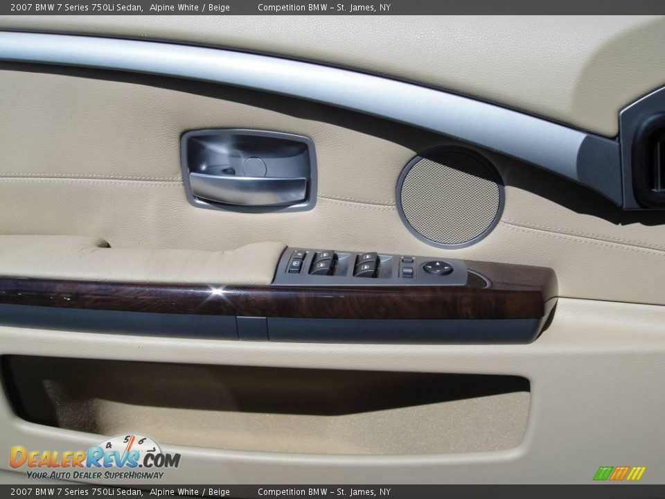 2007 BMW 7 Series 750Li Sedan Alpine White / Beige Photo #8
