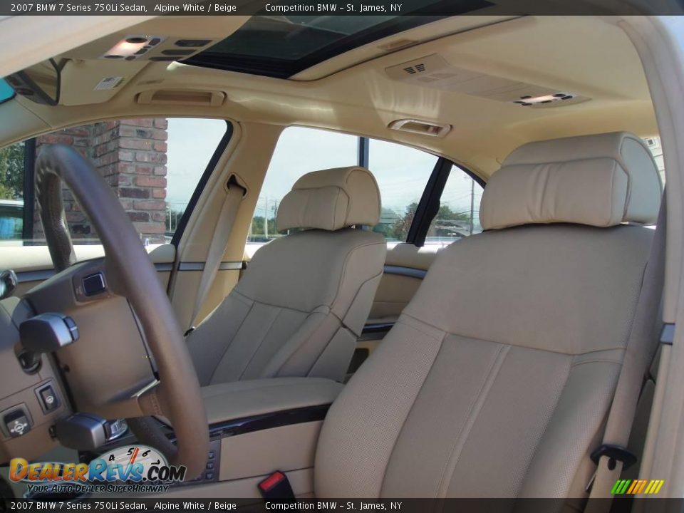 2007 BMW 7 Series 750Li Sedan Alpine White / Beige Photo #9
