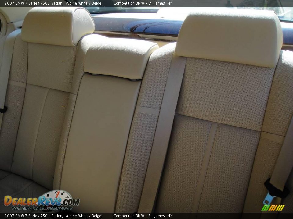 2007 BMW 7 Series 750Li Sedan Alpine White / Beige Photo #12