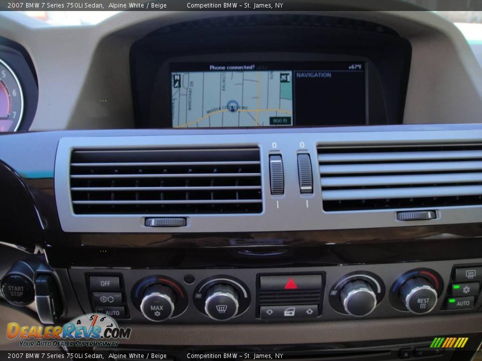 2007 BMW 7 Series 750Li Sedan Alpine White / Beige Photo #13