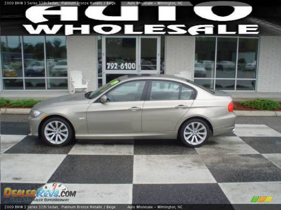 2009 BMW 3 Series 328i Sedan Platinum Bronze Metallic / Beige Photo #1