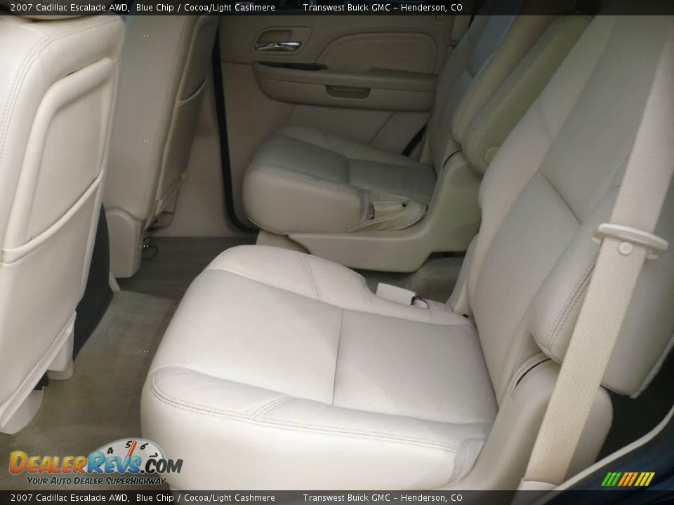 2007 Cadillac Escalade AWD Blue Chip / Cocoa/Light Cashmere Photo #9