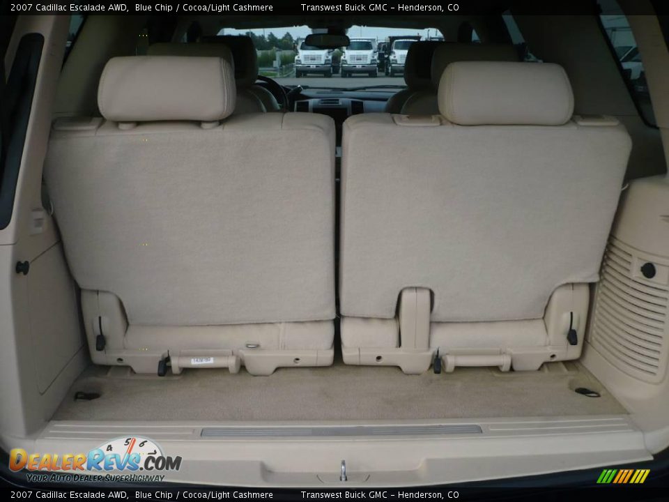 2007 Cadillac Escalade AWD Blue Chip / Cocoa/Light Cashmere Photo #10