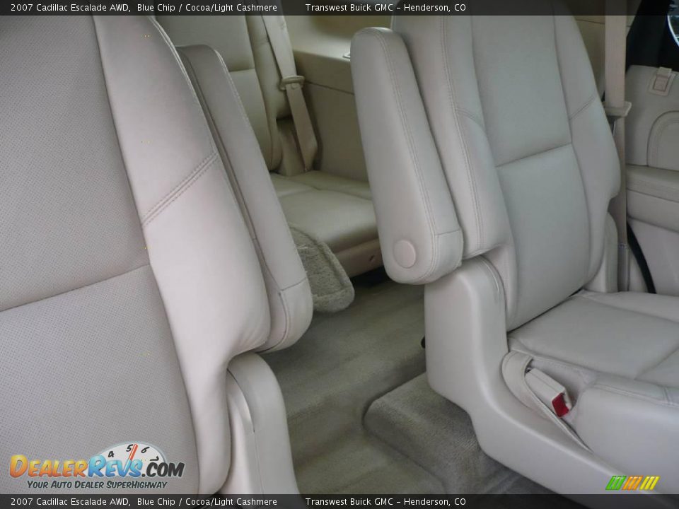 2007 Cadillac Escalade AWD Blue Chip / Cocoa/Light Cashmere Photo #12