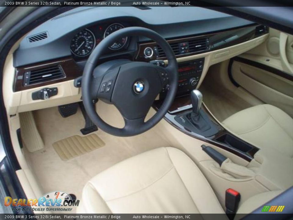 2009 BMW 3 Series 328i Sedan Platinum Bronze Metallic / Beige Photo #9
