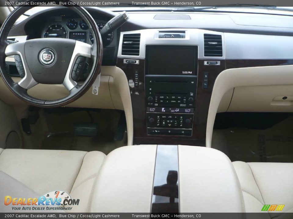 2007 Cadillac Escalade AWD Blue Chip / Cocoa/Light Cashmere Photo #14