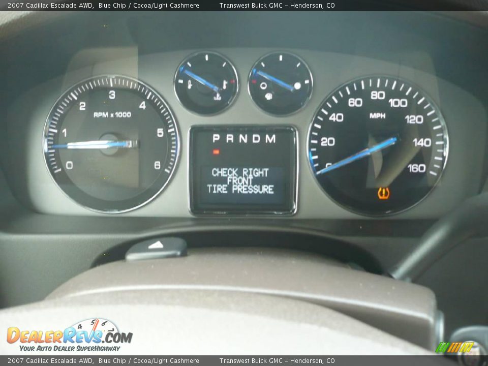 2007 Cadillac Escalade AWD Blue Chip / Cocoa/Light Cashmere Photo #15